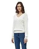 Peppercorn Rosalia V-Ausschnitt Pearlknit Pullover Kurve | Pullover Damen In White | Frühling Pulli Damen | Größe 48