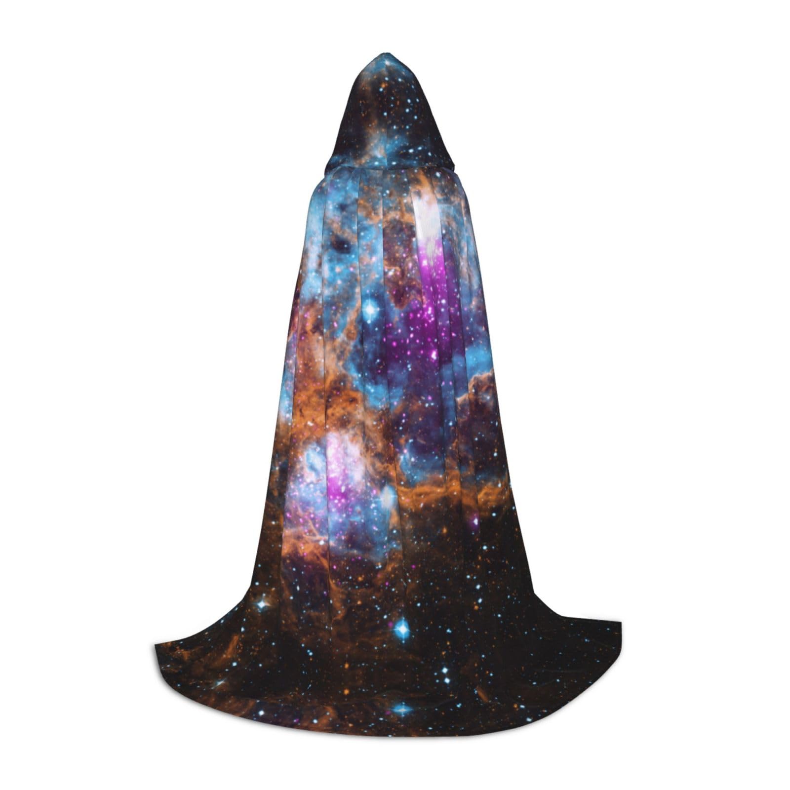 WURTON Universe Galaxy Space Print Halloween Kapuzenumhang Unisex Kapuzenumhang Gothic Umhang für Cosplay Feste