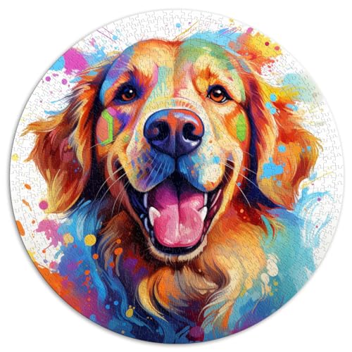 Puzzle, Lernspiele, Golden Retriever, 1000 Teile, für Erwachsene, schwierige Puzzles, 67,5 x 67,5 cm, Familienpuzzle, Geschenk, Puzzle zum Verschenken