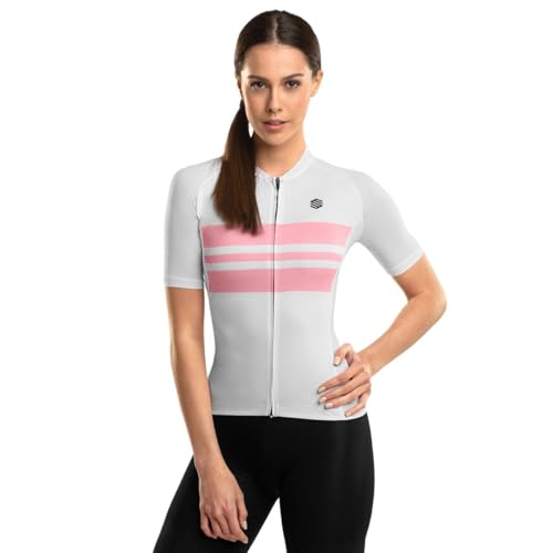 SIROKO - Radtrikots für Damen M3 Queen Series - XL - Weiß/Bubblegum Pink