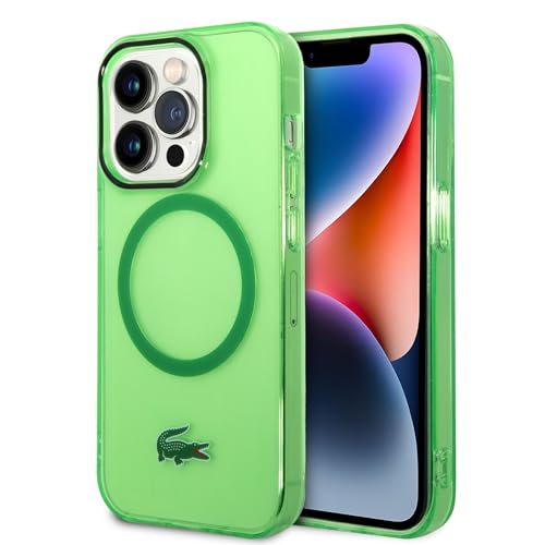 Lacoste LCHMP15XULON Hülle für iPhone 15 Pro Max 6.7" Grün hardcase Transparent