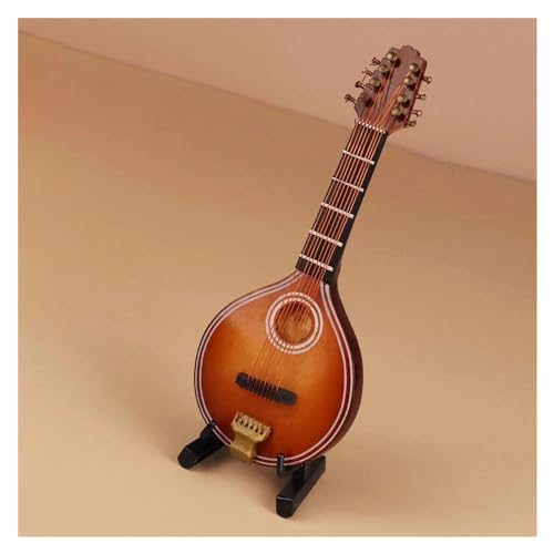 Ornamente für Musikinstrumente Miniatur-Mandoline, Mini-Mandoline, Musikinstrument, Modellsammlung, Dekorative Ornamente (Color : 01)