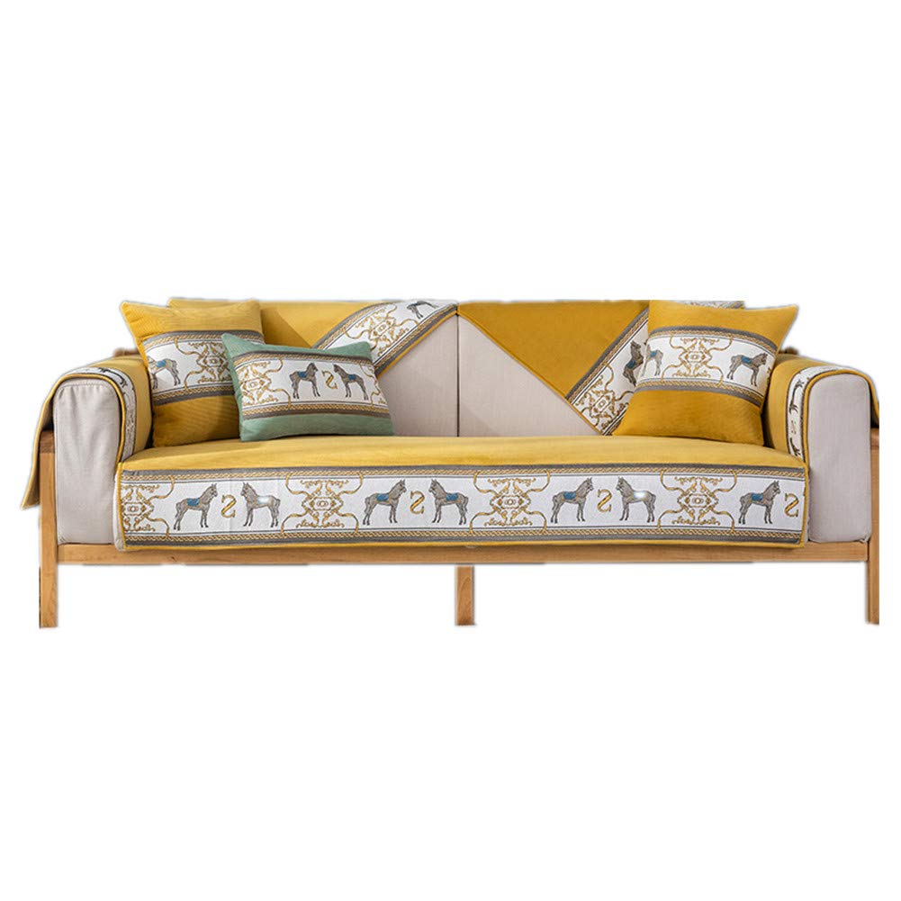 Rysmliuhan Shop Sesselüberwurf Couch überzug Stretch Sofa Abdeckung Stuhl abdeckungen für Sessel Sofa Kissen Abdeckung Magie Sofa Abdeckung Klippan Sofa Abdeckung 70X210,Yellow