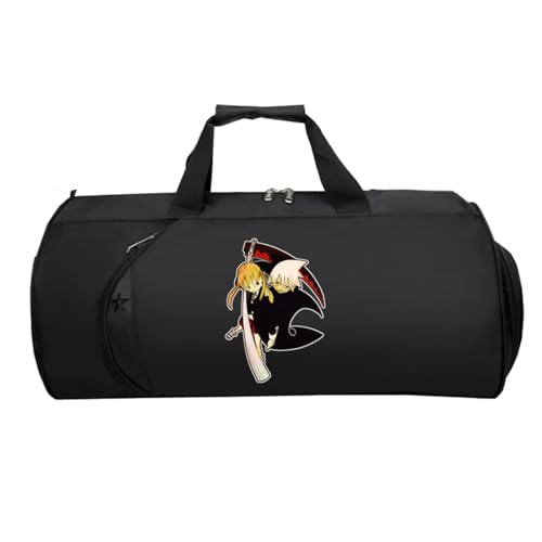 So-ul Eat-er Cabin Bag Anime, Faltbare Reisetasche HandgepäCk, HandgepäCk Unisex G.ym Wochenendtasche Flugzeug(Black 6)