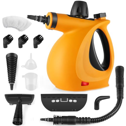 Handheld Steam Cleaner, Pressurized Multi-Surface Steam Cleaner with 11pcs Accessories, Chemical Free Multi-Purpose Steam Cleaners for Home Use, Steamer for Cleaning Floor, Tile, Windows, Couch, Grout