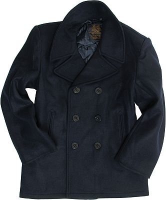 Mil-Tec Herren Us Navy PEA Coat Tuch Jacke, Dunkelblau, L