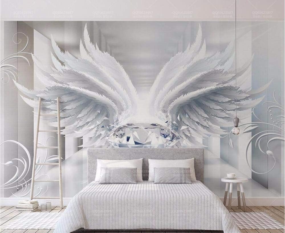 Raum Diamanten Flügel 3D Tapete Poster Restaurant Schlafzimmer Wohnzimmer Sofa TV Dekorative Wand-200cm×140cm