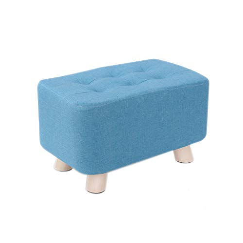 CNBYDK Fußhocker, Fußhocker Stoff Kleine Hocker, Home Sofa Hocker, Lazy Hocker, Massivholz Schuhwechselhocker, Niedrige Hocker, Wohnzimmerhocker, Bänke