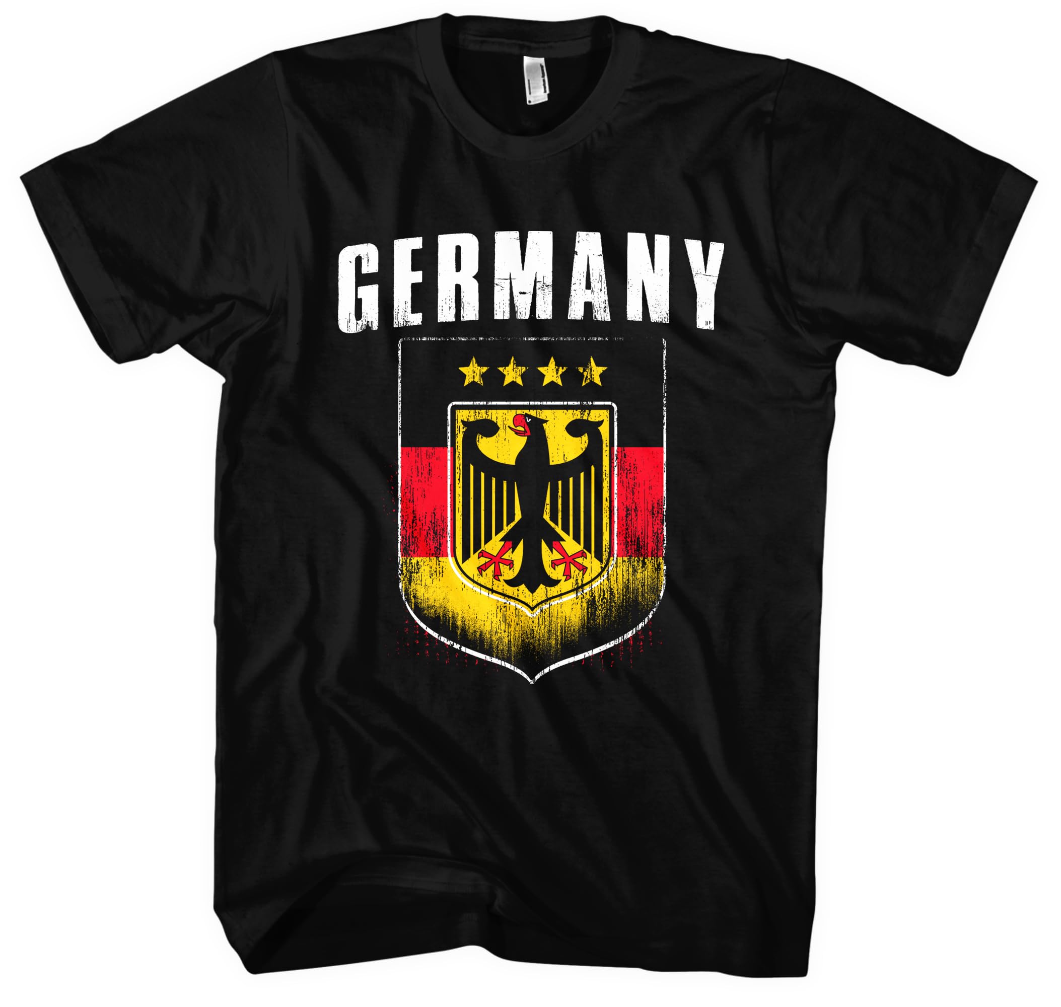 Deutschland Herren T-Shirt | Deutschland Trikot Deutschland Shirt EM WM Deutschland Flagge Tshirt Germany Fußball | M5 Schwarz (4XL)