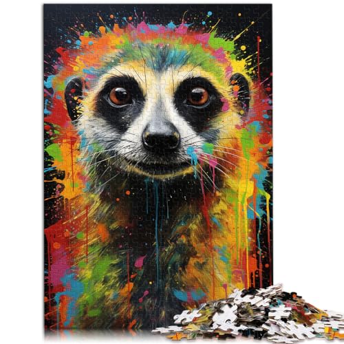 Puzzle Erdmännchen bunt 1000 Teile Puzzle Holzpuzzle Spielzeug Puzzle Lernspiele Stressabbau Puzzle 1000 Teile (50x75cm)