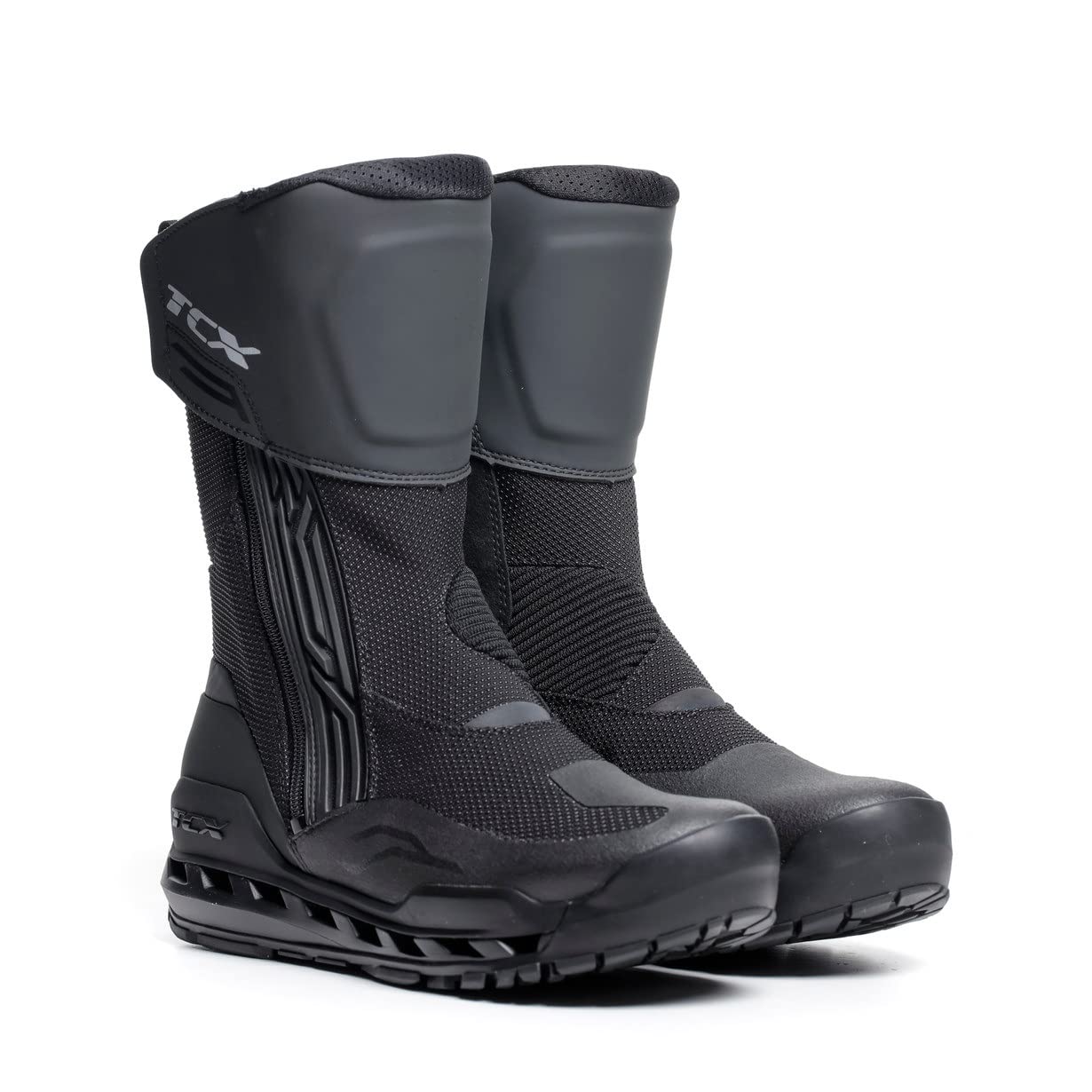 TCX Herren CLIMA 2 SURROUND Gore-TEX Motorrad-Touring-Stiefel, Black Dark Grey, 45 EU