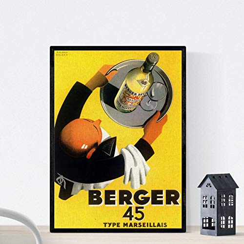 Nacnic Vintage Poster Ad Jahrgang Französisch Wein 45 Berger, 1935 .. Größe A4