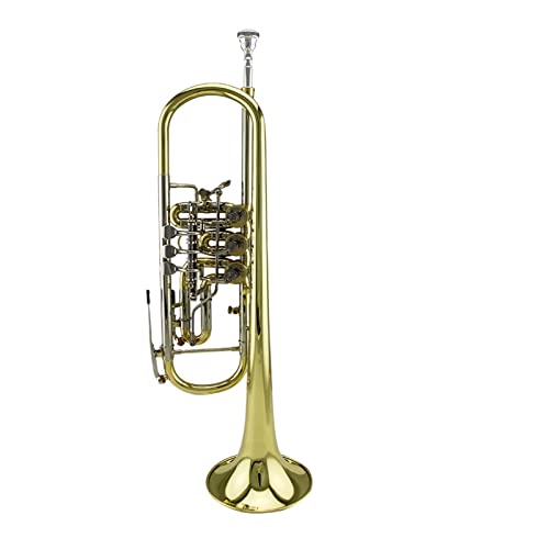 Trompeten High Grade Professional Gold Lack Rotary Trompete Trompete aus Messing