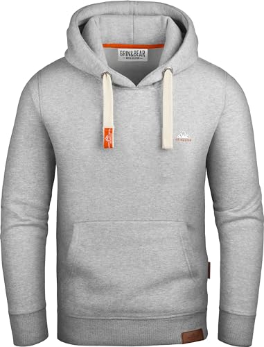 Grin&Bear Herren Kapuzenpullover grau meliert, XXL, GEC023