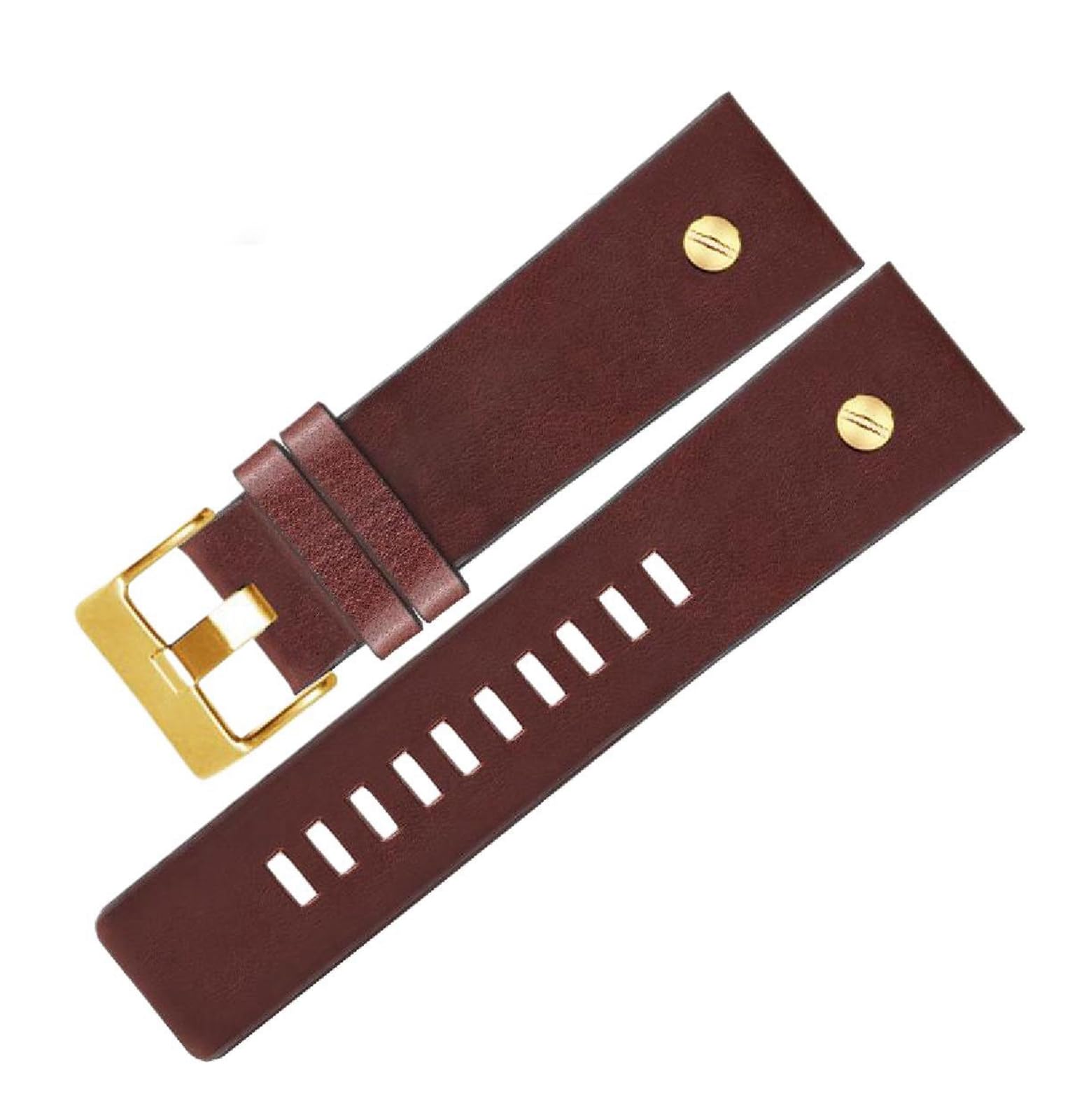 SpaRcz Echtes Leder-Uhrenarmband mit Dornschließe, Herrenuhr-Zubehör, 22-34mm, Farbe 11, 32mm