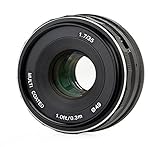 Meike Objektiv 35mm F1.7 für Sony E-Mount mit APS-C Sensor, große Blendenöffnung, multicoated, für Sony A6500 A6300 A6100 A6000 A5100 A5000 A9 A7 NEX 7 NEX 6