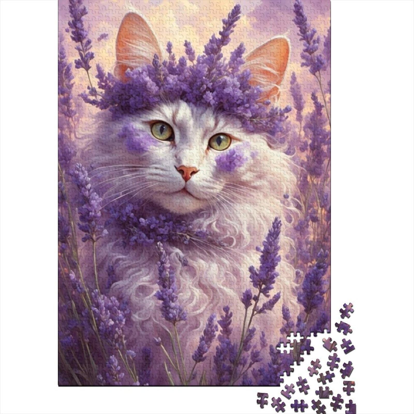 1000-teiliges Puzzle für Erwachsene und Teenager, bunte Katzen, Holzpuzzle, Puzzle für Erwachsene und Teenager, tolles Geschenk für Erwachsene | Spiele (Größe: 75 x 50 cm)