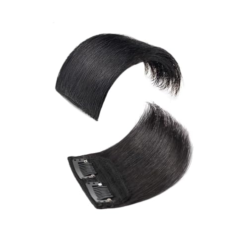 2 Stück Damen-Top-Haarpflaster, flauschiges und haarverstärkendes Pad, 10 cm/3,9 Zoll, natürliches Schwarz/Dunkelbraun/Hellbraun