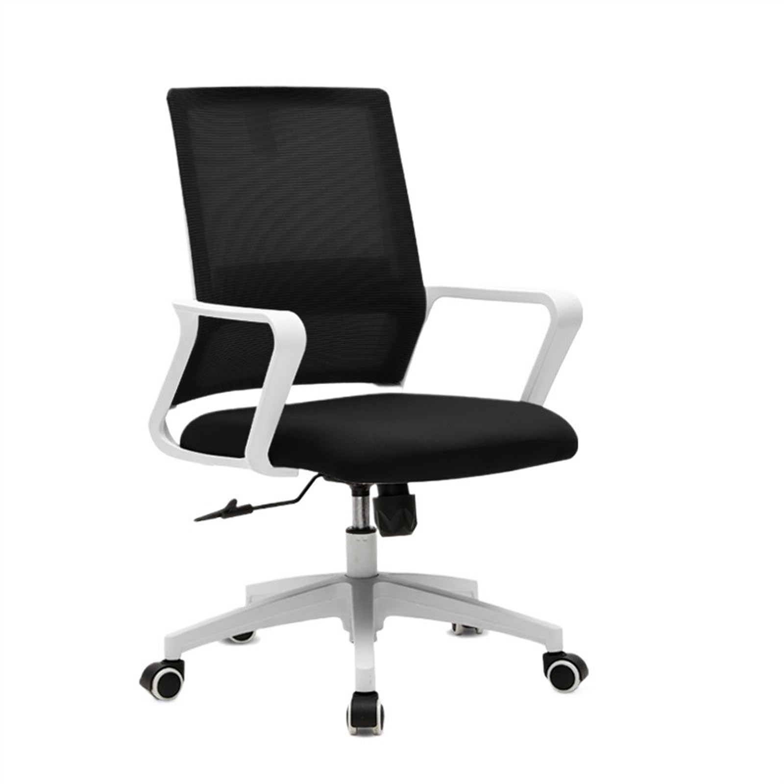 Home Office Ergonomischer Schreibtischstuhl, Netz-Roll-Arbeitsdrehstuhl, bequeme Lordosenstütze for Zuhause, Schlafzimmer, Arbeitszimmer, Wohnheim, Studentenwohnheim, Drehstuhl for Erwachsene(Black)