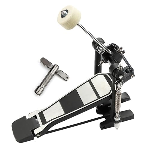 Bassdrum-Pedal, Doppelkette, Kick-Drum-Pedal, verstellbarer Schlägelkopf, Fuß-Percussion-Hardware für Anfänger, Schlagzeuger