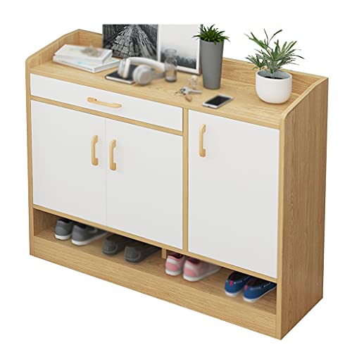 CNBYDK UWEREBFM Schuhregal, Schuhregal, Doppeltür-Schuhaufbewahrungsregal, Schuh-Organizer mit großer Kapazität, für Wohnzimmer, Schlafzimmer, Flur, Schuhregal, 90 × 30 × 90 cm