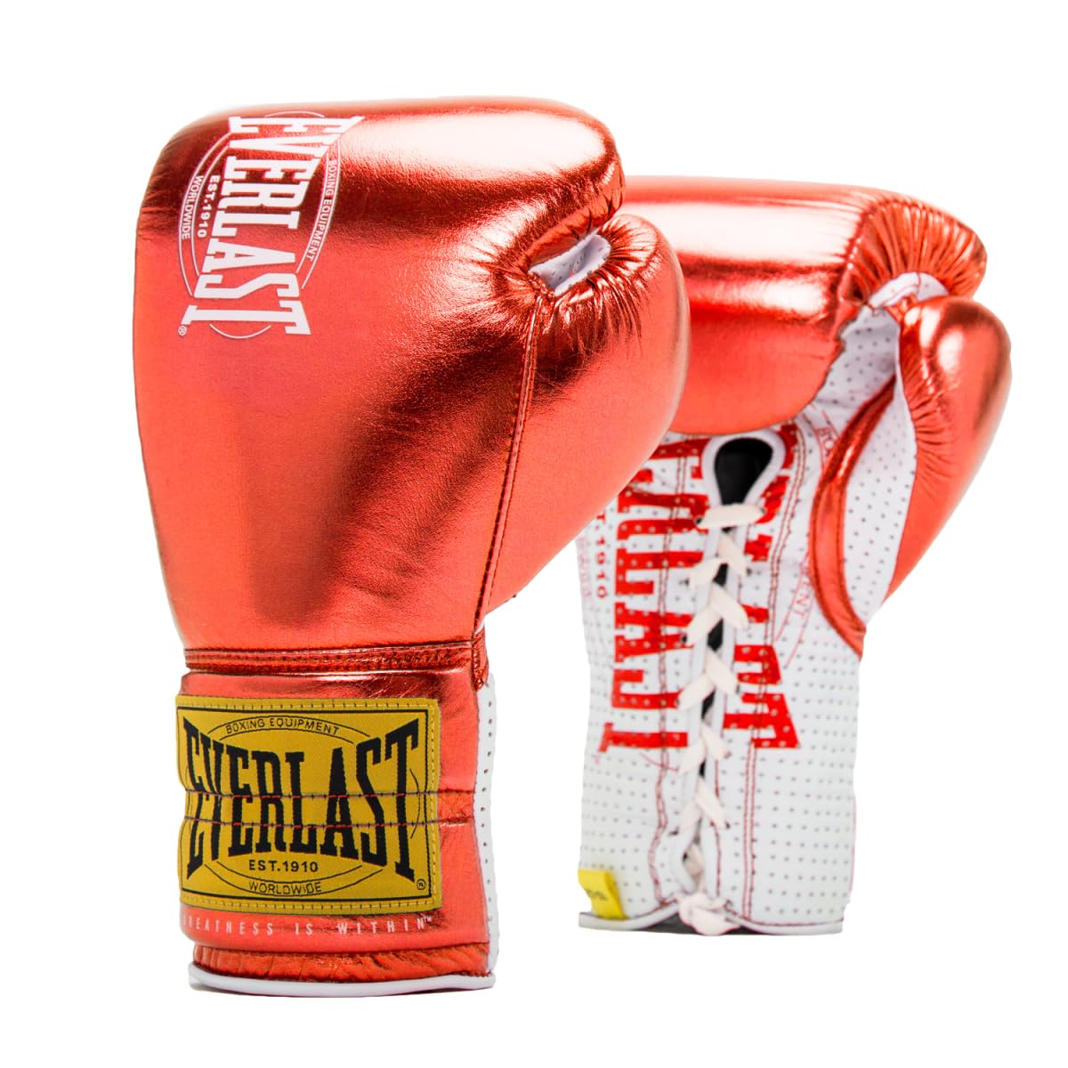 Everlast Unisex- Erwachsene Boxhandschuhe 1910 Pro Fight Glove Kampfhandschuhe,Rot, 10oz