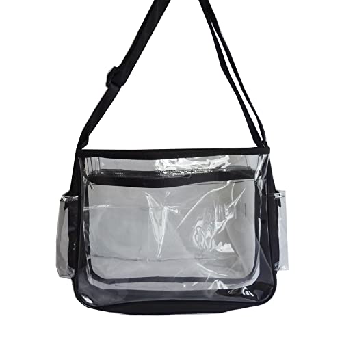 ohodhmnu Damen Tragetasche, antistatisch, Reinraum, transparent, Werkzeugtasche, PVC, für Ingenieure, transparente Schultertaschen, bunt, no flower