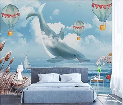 Wale Im Mittelmeer 3D Tapeten Wanddekoration Fototapete Sofas Wohnzimmer Wandbild Schlafzimmer-150cm×105cm