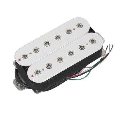 1 Stück Humbucker-Tonabnehmer Für E-Gitarre, Hals-/Steg-Tonabnehmer, Verstellbare Polstücke e gitarren tonabnehmer (Color : White Bridge 8K)