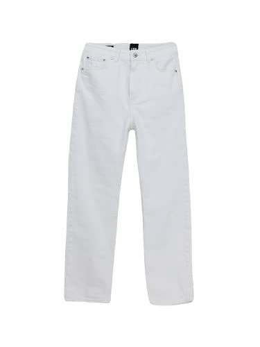 LTB Jeans Damen Myla Zip Jeans, White 100, 30W