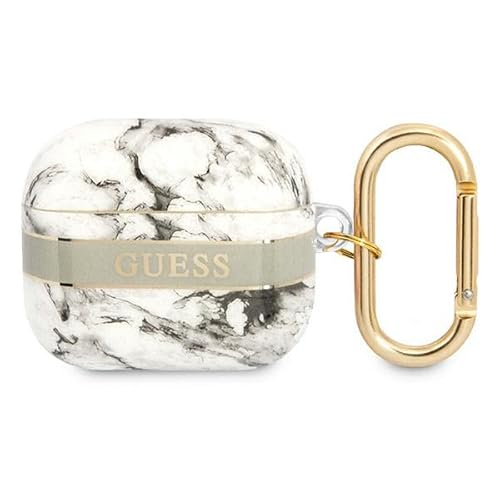 Guess GUA3HCHMAG Hülle für AirPods 3 Cover grau/Grey Marble Strap Collection