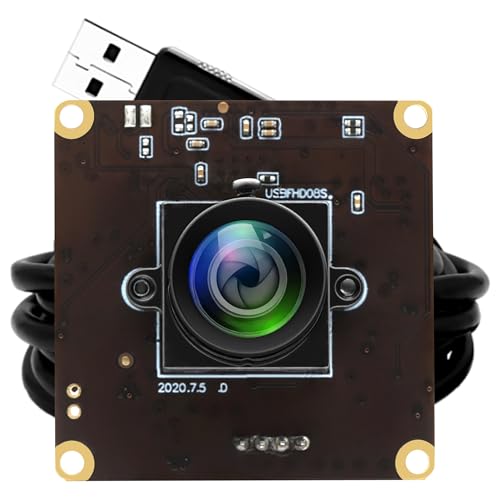 ELP 1080P Webcam Keine Verzerrung 100 Grad Objektiv MJPEG 720P 120fps/ 360P 260fps Hohe Bildfrequenz USB Industriekamera 2MP 60fps Kamera-Modul für Android Linux Windows USBFHD08S-LC1100