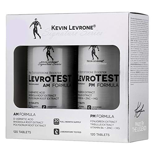 KEVIN LEVRONE Levro Test AM 120 Tabletten + PM Formula 120 Tabletten | Testosteron-Booster für Männer | Anabole Pillen für das Muskelwachstum