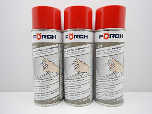 Förch FEUERROT ROT RAL 3000 GLÄNZEND DOSE Lack LACKSPRAY Spray SPRAYDOSE 400ML (6)