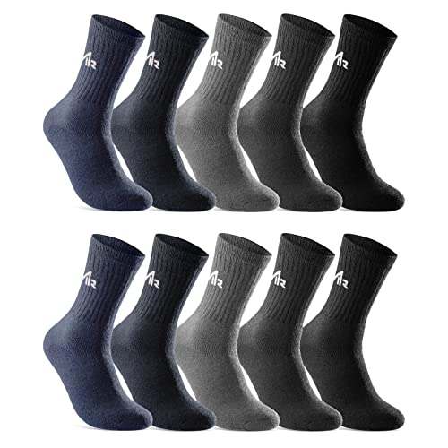 sockenkauf24 10 Paar i1R SPORT Socken Tennissocken Herren Damen Sportsocken mit Frotteesohle 10300 (35-38, Gemischt)