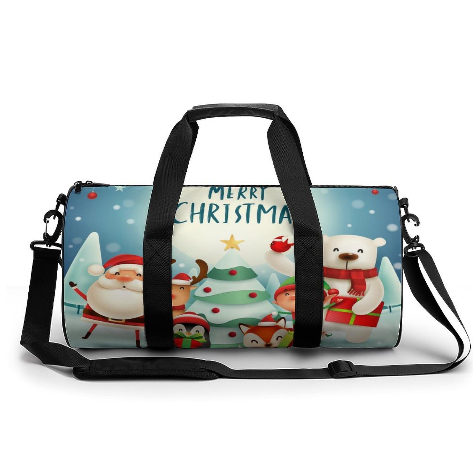 Weihnachten Sport Duffel Bag Sporttasche Reisetasche Handgepäck Tasche Schwimmtasche Weekender Bag 45x23x23cm