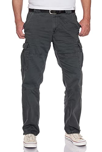 Jet Lag Herren Cargohose 21-753 Long Outdoor Seitentaschen Männerhose, Farbe:Urban Chic, Größe:L