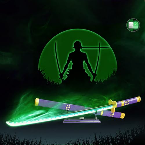 HEYCCO ONE Piece Roronoa Zoro Katana Sets, Sehr Schöne 3D-Dekoration,yamato(Fluorescence)