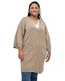 Peppercorn Damen Rosalia Lange Strickjacke 9 Curve Braun 44