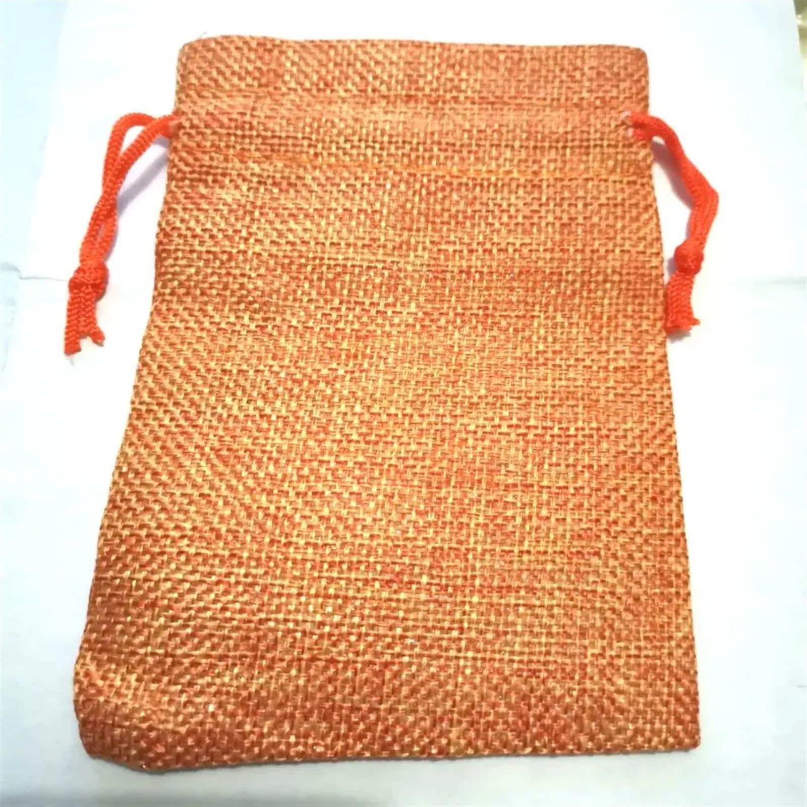 Baumwollbeutel mit Kordelzug 100Pcs/Lot Vintage Natural Jute Gift Pouches Linen Burlap Drawstring Bags Jewelry Packing Pouches Sachet Christmas Party Bags (Color : Orange, Size : 7x9 cm)