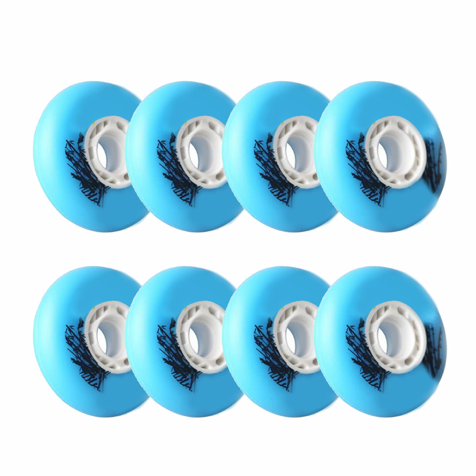 BFVAKBKYT Rollschuh-Räder, Ersatz-Skateboard-Rollen, 8er-Pack Inline-Skate(Blue,76mm)