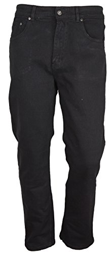 SOUNON Euro Herren Jeans, Schwarz - Stretch, Groesse: W36 L30