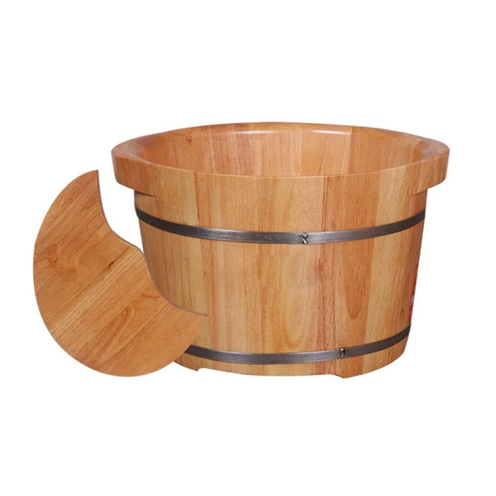 JHDDP3 Foot Bath Fussbadewanne Mit Massage Massage Fußbadekübel, Fußwanne Sauna Eimer aus Holz, Fußbadewanne Aufgusseimer Saunakübel, Saunakübel aus Massives Holz