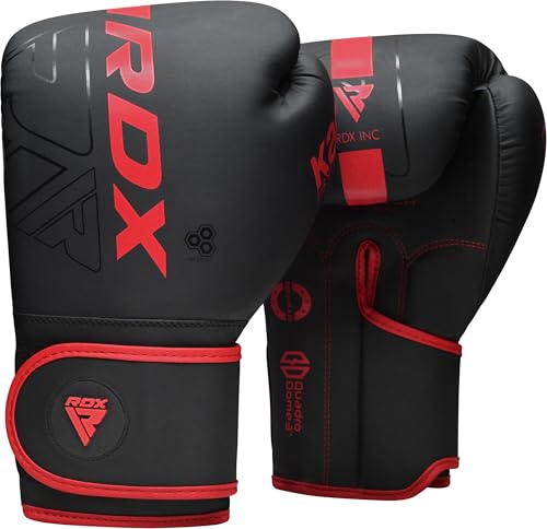 RDX Boxhandschuhe für Muay Thai und Training, Maya Hide Leder Kara Punchinghandschuhe für Kampfsport, Kick Boxen, Sparring, Boxsack, MMA, Sandsack Boxing Gloves (MEHRWEG)