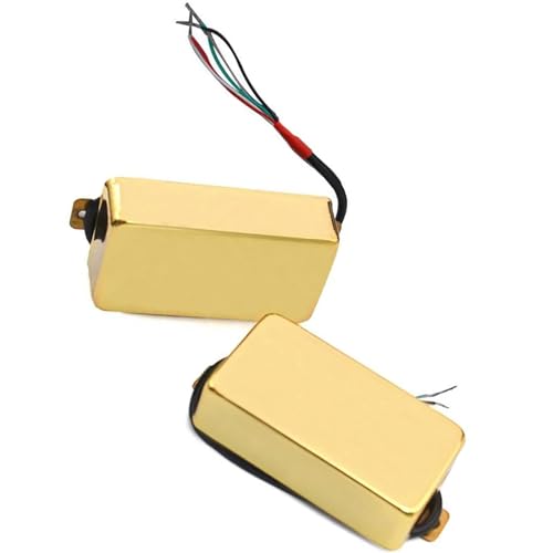 Geschlossener Humbucker-Tonabnehmer Für E-Gitarre, Versiegelter Halssteg-Tonabnehmer Für Gitarre e gitarren tonabnehmer (Color : GD Neck and Bridge)