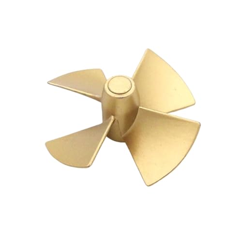 VAKIRA RC Boot Metall Propeller 4-Blatt M4 30-50mm Unterwasserpropeller, for RC Boat Scale Tug Fishing Marine Bootsmodell Bootspropeller(1PC D40mm Right Hand)