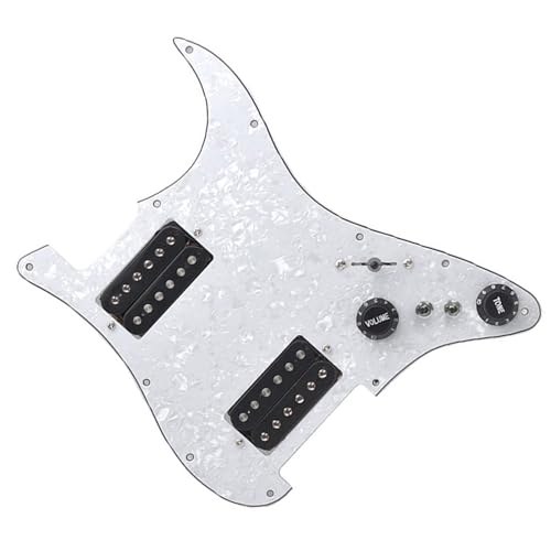 Standard-Pickguard-Tonabnehmer HH E-Gitarren-Schlagbrett-Tonabnehmer, exquisites und langlebiges Ersatzteil-Set für Gitarrenoberteile (Color : 4)