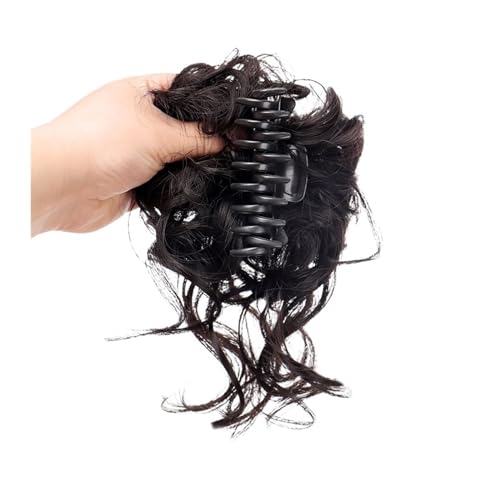 Haarteile Haarknoten Synthetische Klaue Clip-on Haarknoten Chignon unordentliche lockige Haare Perücken gefälschte Haarteile for Frauen Haarnadeln schwarz Gold Haarverlängerungen Brötchen Haare(C)