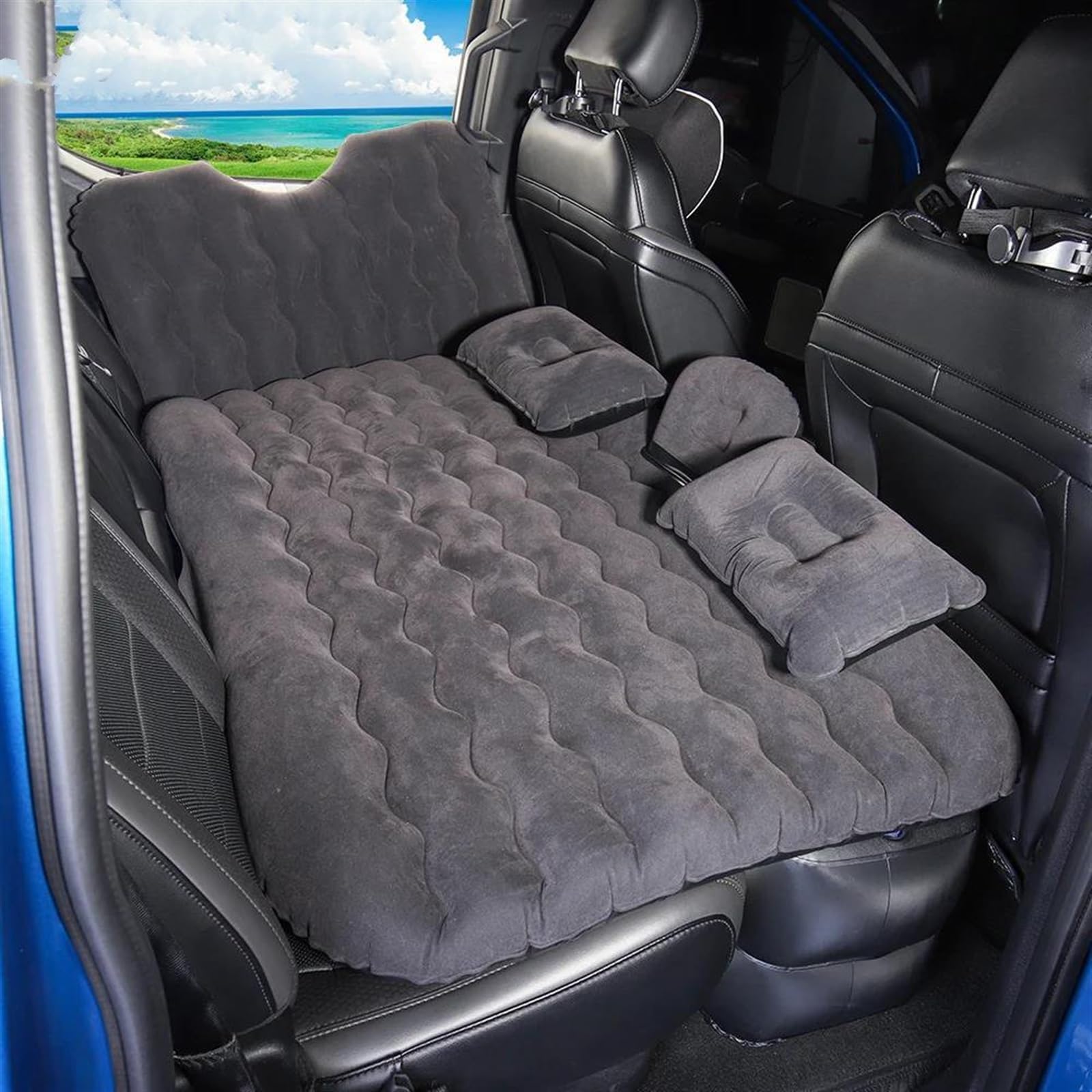 GLILAR Auto Luftmatratze Kompatibel Mit Ford Für Explorer 2011 2012-2019 2020 Autozubehör Luftaufblasbare Reisebettmatratze Sofa Outdoor-Campingkissen Luftmatratze