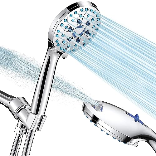 Duschkopf, Universal Badewanne Dusche, Handbrause mit Schlauch, Hochdruck Handbrause Duschkopf Eingebaute Power Wash zum Reinigen von Wanne, Fliesen & Haustieren, Extra Langer Edelstahlschlauch für